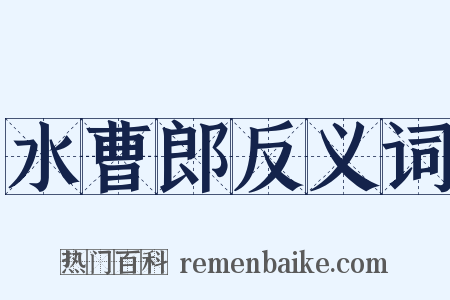 水曹郎反义词是什么意思的图片